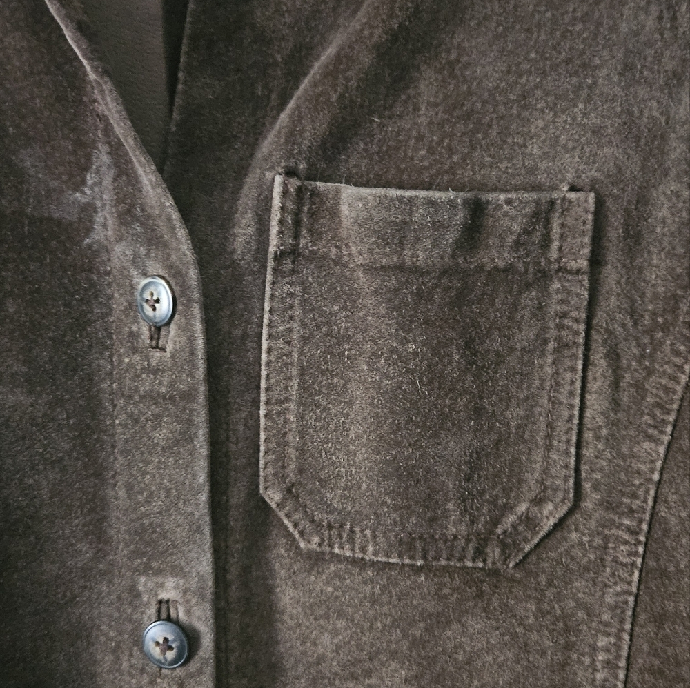 Saks Fifth Avenue Brown Leather Jacket with Structured Shoulders - Picture 3 of 6